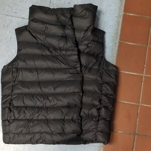 Ralph Lauren Black Quilted Down Vest with Green Label Patch